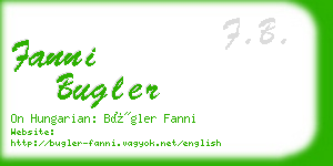 fanni bugler business card